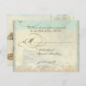 Zee schilder Moderne kustzeekust RSVP Kaartje (Voorkant / Achterkant)