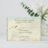 Zee schilder Moderne kustzeekust RSVP Kaartje (Staand voorkant)