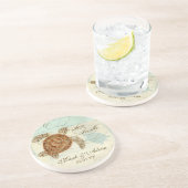 Zee schilder Moderne kustzeekust Zandsteen Onderzetter (Zijkant)