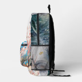 Zee schilderij aquarium bedrukte rugzak (Rechts)