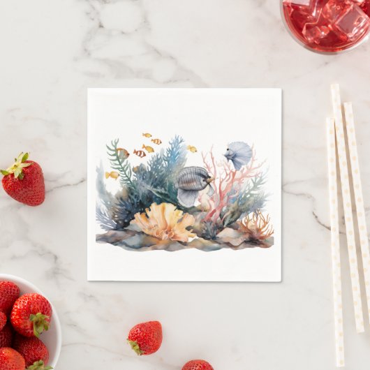 Zee schilderij aquarium servet (Insitu)