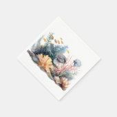 Zee schilderij aquarium servet (Hoek)