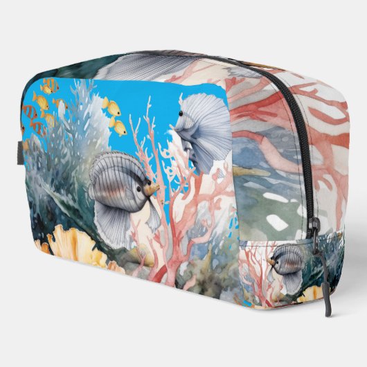 Zee schilderij aquarium toilettasje (Rechterhoek)