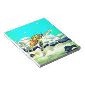 Zee schilderschilderend prachtig blauw Zee Notitieblok (Schuin)