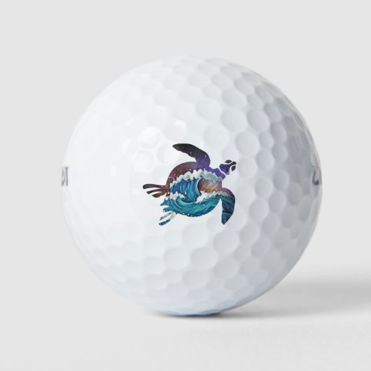 Zee schildert Japanse golven Golfballen (Voorkant)
