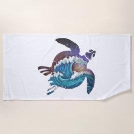 Zee schildert Japanse golven Strandlaken