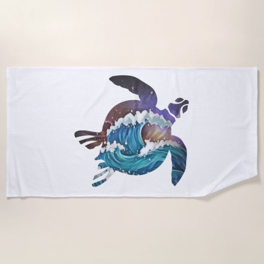 Zee schildert Japanse golven Strandlaken (Voorkant)