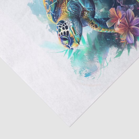 Zee schildpad1 tissuepapier (Detail)