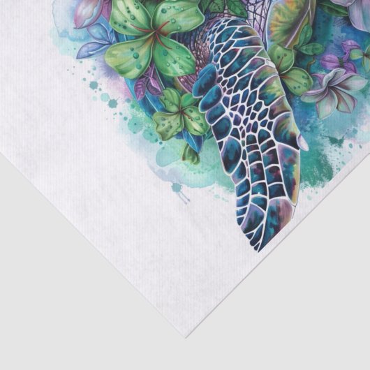 Zee Schildpad3 Tissuepapier (Detail)