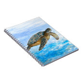 Zee Schildpad 1 blauw water Notitieboek (Rechterzijde)