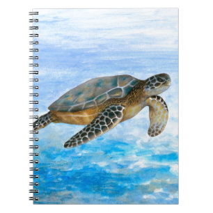 Zee Schildpad 1 blauw water Notitieboek