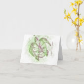 zee schildpad 3 kaart (Gele Bloem)