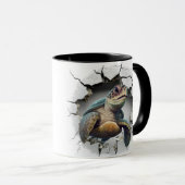 Zee schildpad achtergrond mok (Voorkant rechts)