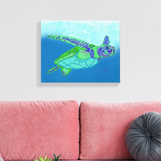 Zee schildpad afdrukken (Insitu (Woonkamer))