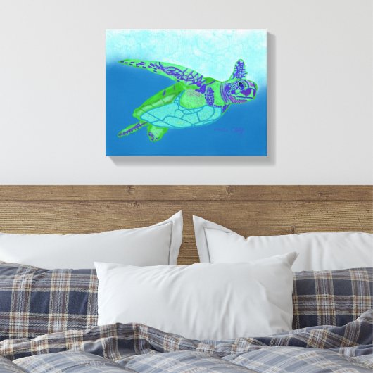 Zee schildpad afdrukken (Insitu (Slaapkamer))