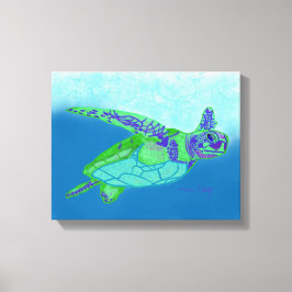 Zee schildpad afdrukken