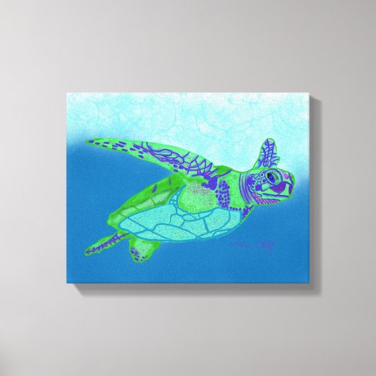 Zee schildpad afdrukken (Voorkant)