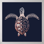 Zee schildpad afdrukken | Zee Schroefschildpad Poster (Voorkant)
