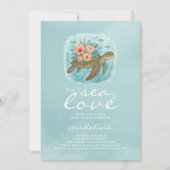 Zee schildpad Alles wat ik zie is liefde Vrijgezel Kaart (Voorkant)