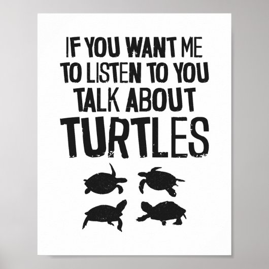 Zee schildpad als je me wilt poster (Voorkant)