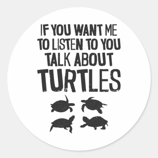 Zee schildpad als je me wilt ronde sticker (Voorkant)