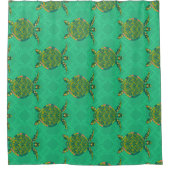 Zee schildpad Aquamarine Shower Curtain Douchegordijn (Voorkant)