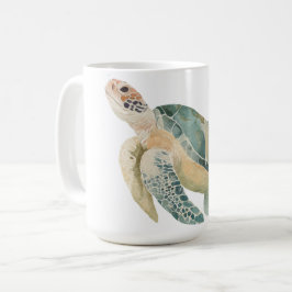 Zee Schildpad Aquarel Kunst voor Liefhebbers van Z Koffiemok