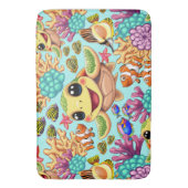 Zee Schildpad Baby Gelukkig en schattig personage Badmat (Voorkant Verticaal)