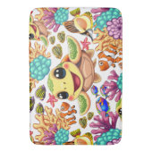 Zee Schildpad Baby Gelukkig en schattig personage Badmat (Voorkant Verticaal)