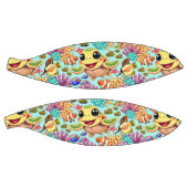 Zee Schildpad Baby Gelukkig en schattig personage Basketbal (Panelen)