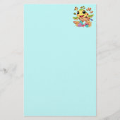 Zee Schildpad Baby Gelukkig en schattig personage Briefpapier (Voorkant)