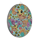 Zee Schildpad Baby Gelukkig en schattig personage Dartbord (Voorkant Links)