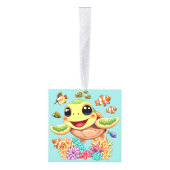 Zee Schildpad Baby Gelukkig en schattig personage Decoratie (Rechts)