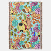 Zee Schildpad Baby Gelukkig en schattig personage Deken (Voorkant Verticaal)