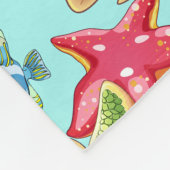 Zee Schildpad Baby Gelukkig en schattig personage Fleece Deken (Hoek)