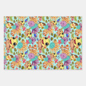 Zee Schildpad Baby Gelukkig en schattig personage Inpakpapier Vel (Voorkant)