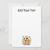 Zee Schildpad Baby Gelukkig en schattig personage Kaart (Achterkant)