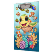 Zee Schildpad Baby Gelukkig en schattig personage Klembord (Links)