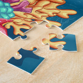 Zee Schildpad Baby Gelukkig en schattig personage Legpuzzel (Zijkant)