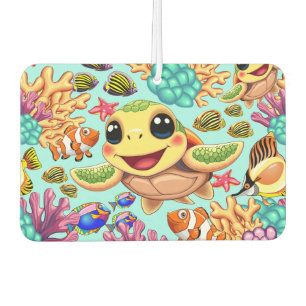 Zee Schildpad Baby Gelukkig en schattig personage Luchtverfrisser