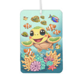 Zee Schildpad Baby Gelukkig en schattig personage Luchtverfrisser (Voorkant)