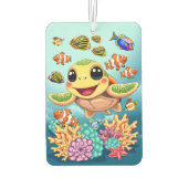 Zee Schildpad Baby Gelukkig en schattig personage Luchtverfrisser (Achterkant)