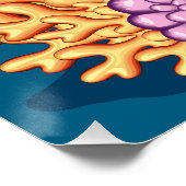 Zee Schildpad Baby Gelukkig en schattig personage Perfect Poster (Hoek)