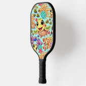 Zee Schildpad Baby Gelukkig en schattig personage Pickleball Paddle (Links)