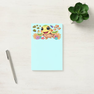 Zee Schildpad Baby Gelukkig en schattig personage Post-it® Notes