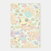 Zee Schildpad Baby Gelukkig en schattig personage Post-it® Notes (Voorkant)