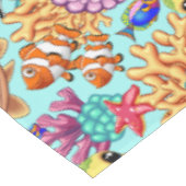 Zee Schildpad Baby Gelukkig en schattig personage Tafelkleed (Gekanteld)