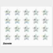 Zee schildpad - baby shower bedankt ster sticker (Vel)