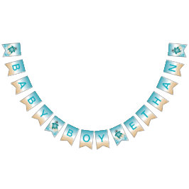 Zee schildpad Baby shower Bunting Flag Vlaggetjes