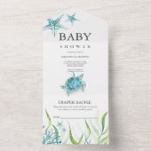 Zee schildpad Baby shower in één uitnodiging (Binnen)